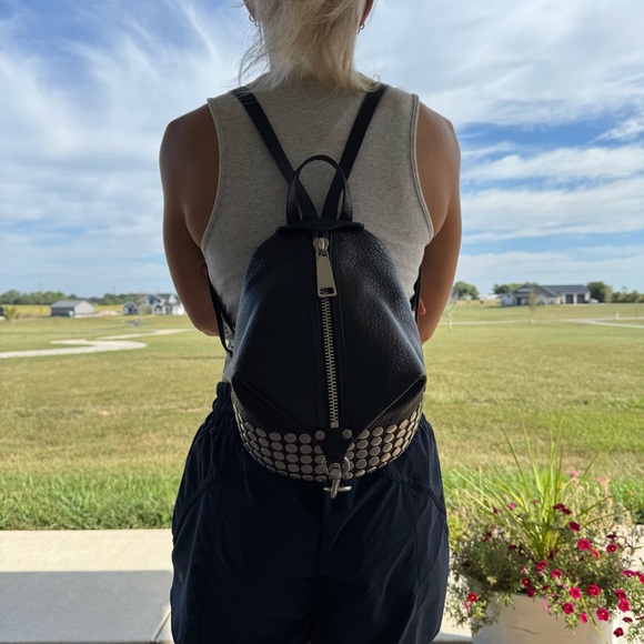 *RARE* Limited edition Rebecca Minkoff Medium Julian Leather studded Backpack - Picture 1 of 10